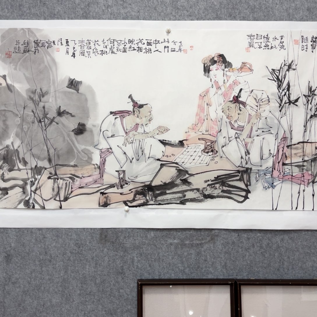 扶***哥国画陆老师人物作品