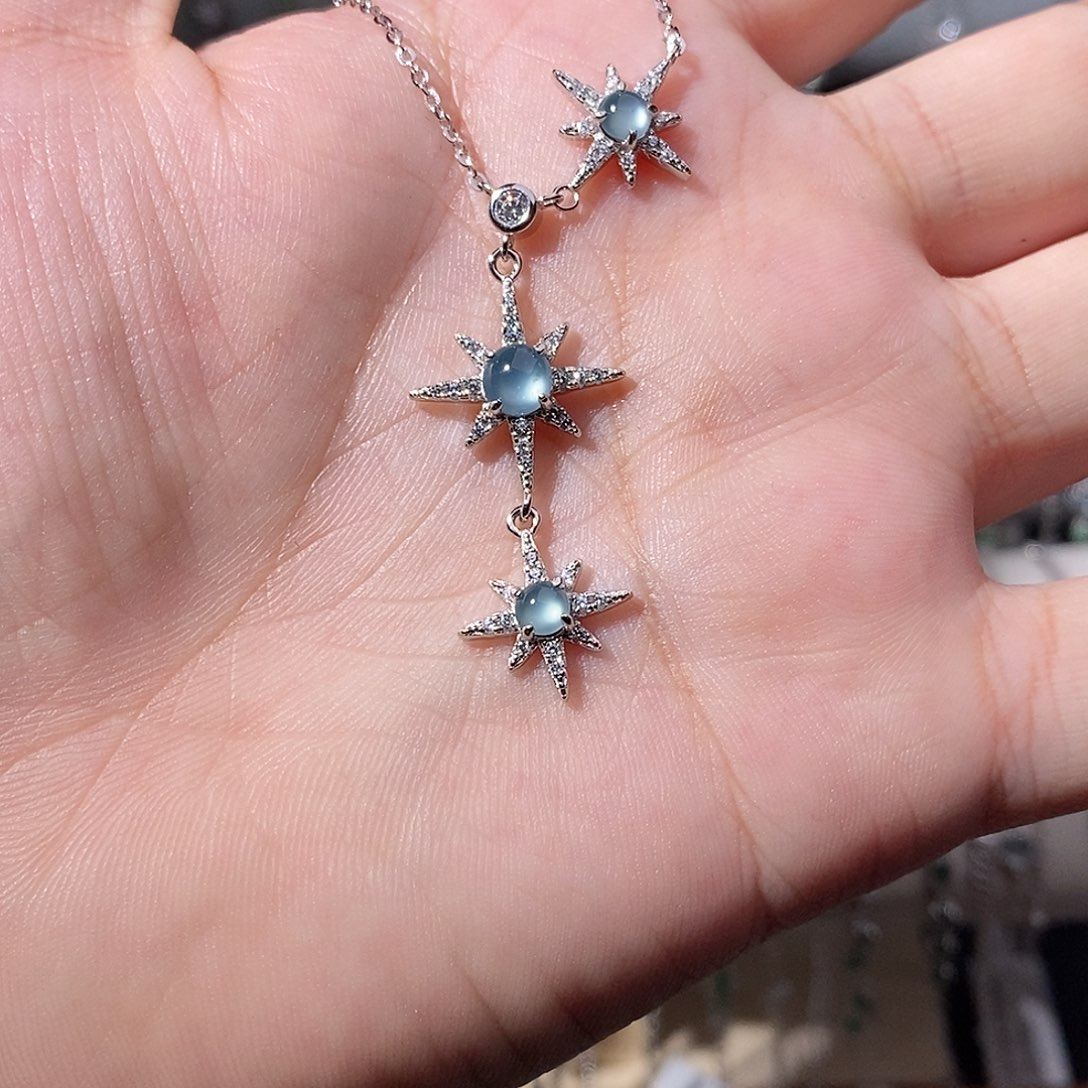 翡翠银S925镶嵌颈饰