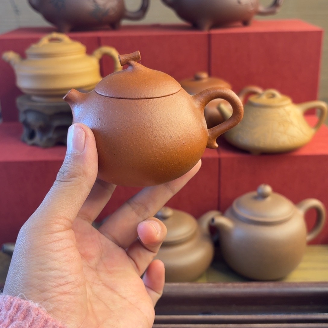 红泥茶壶孤品福利微微瑕红黄泥半手150毫升能冒汗