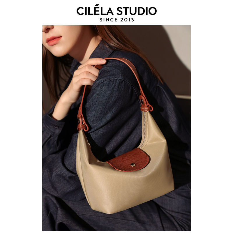 希蕾娜Hobo腋下包防水牛津布饭盒包饺子包帆布包单肩手提斜挎包女