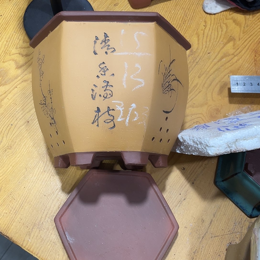 紫砂天心紫砂手工花盆