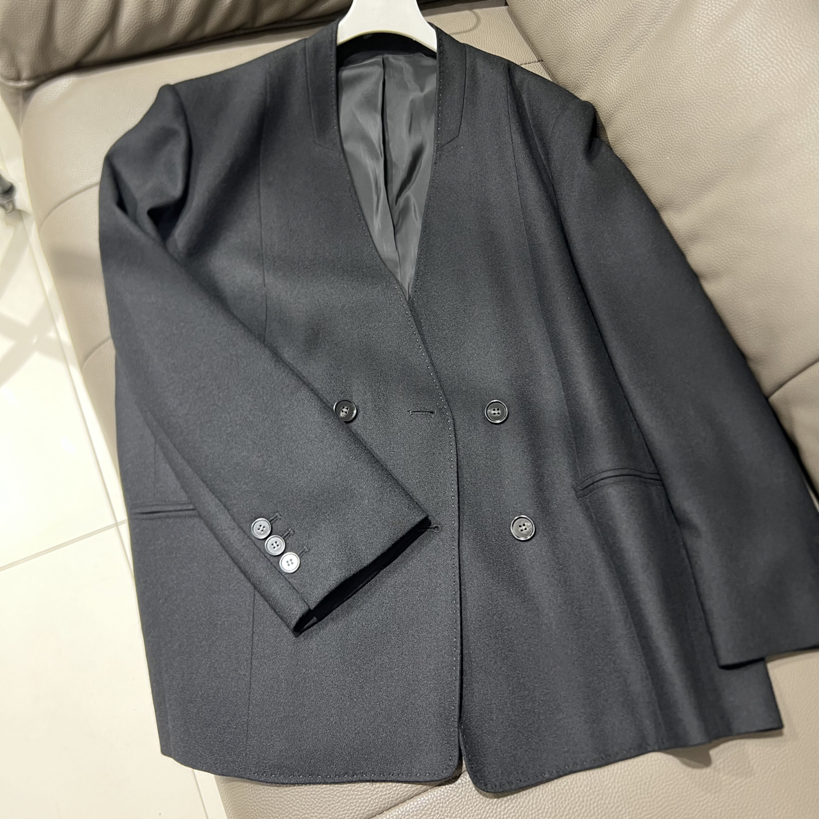 【YAQI】新款休闲宽松V领西装外套
