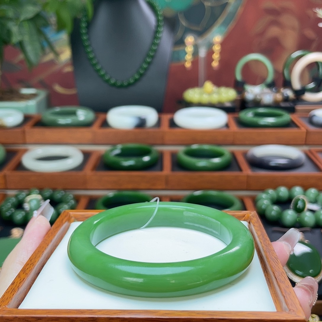 和田玉手镯58+未镶嵌