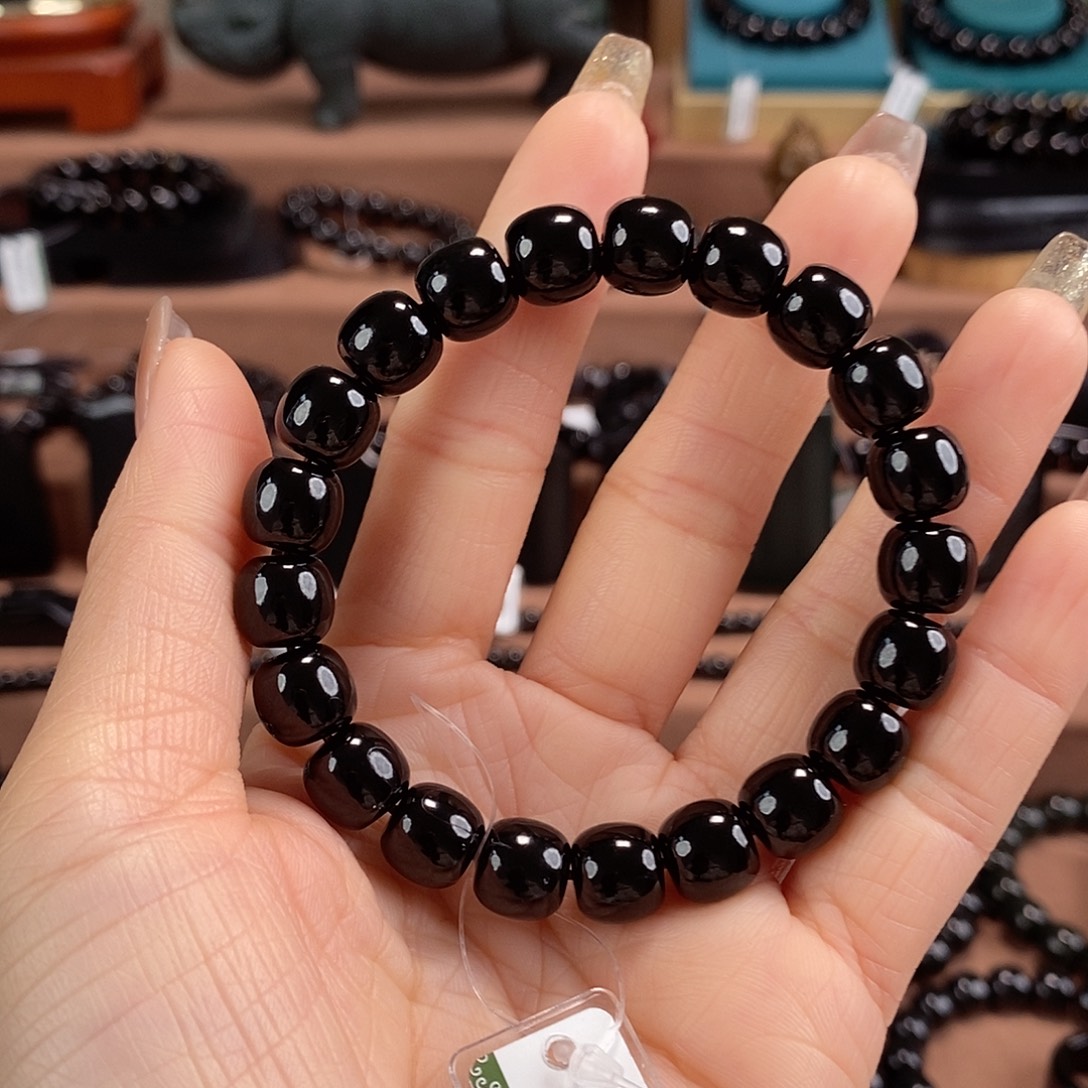 和田玉未镶嵌手链10特黑