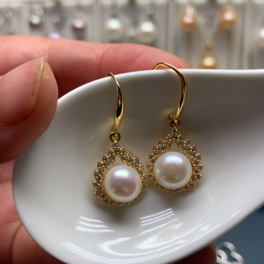 未镶嵌淡水珍珠耳饰