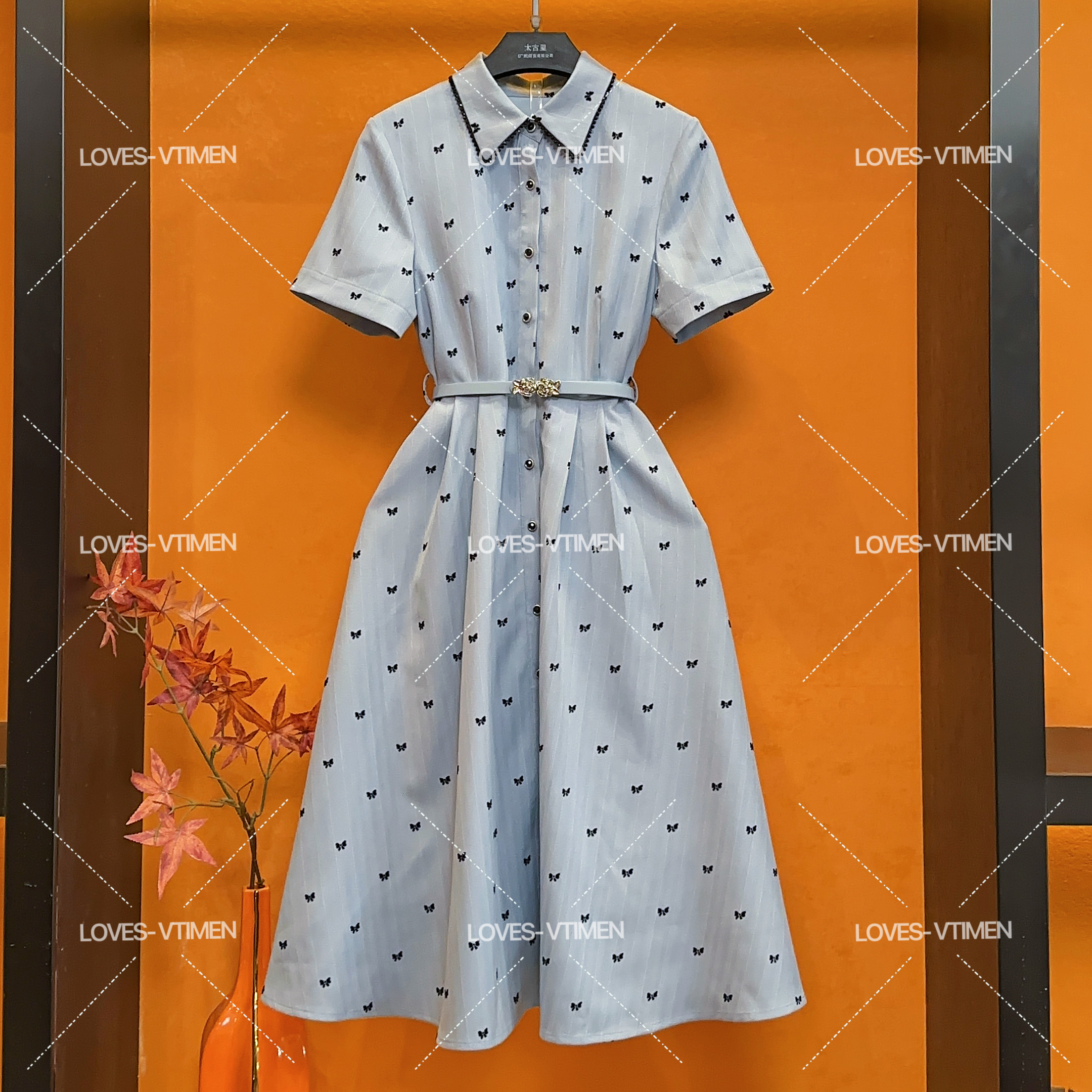 【vian专属】国风设计气质轻奢高级感荷叶边法式连衣裙LOVES-A1650