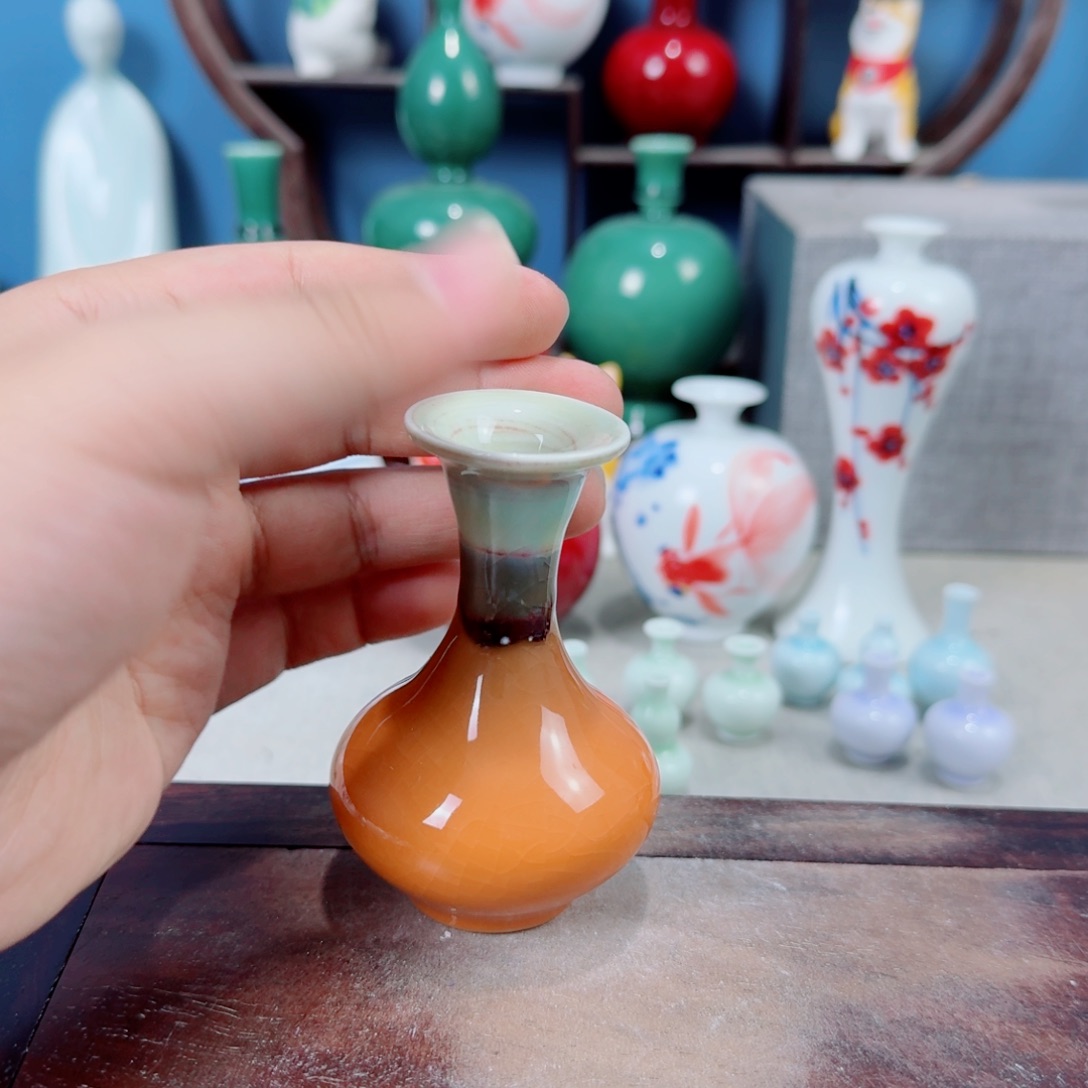 陶瓷手工小花器摆件