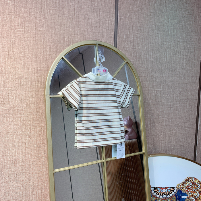 AU306   宝宝条纹polo短袖T恤  夏款