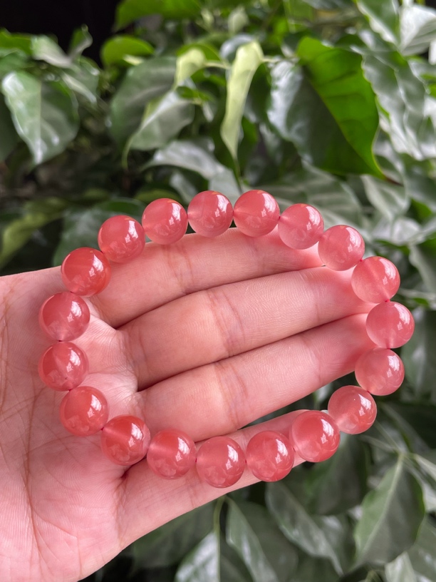 天然南红玛瑙保山冰红粉紫色单圈尺寸10.8m+一物一图实拍