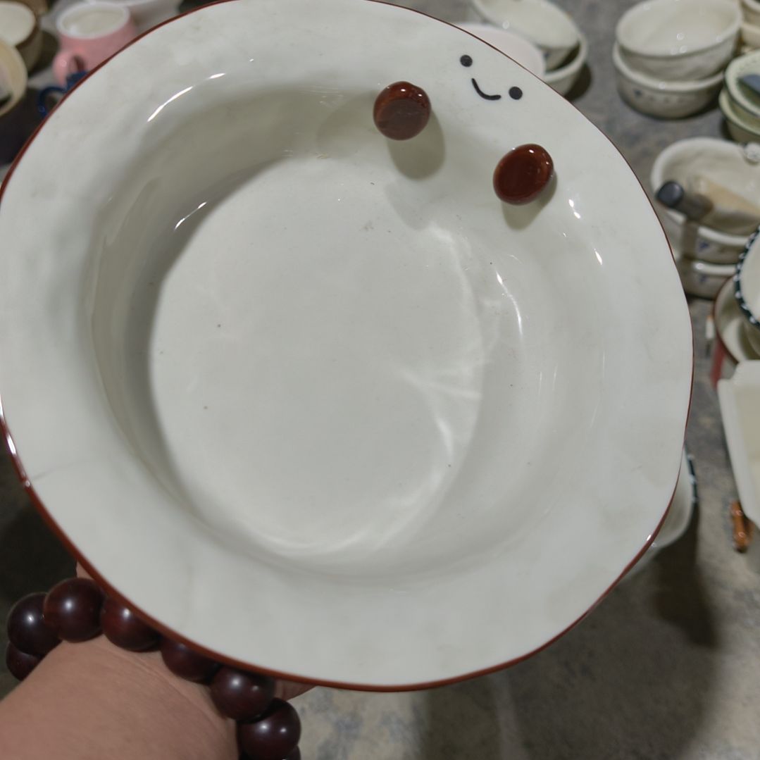 炒***芋瓷瑕疵陶瓷介意不拍可豆盘