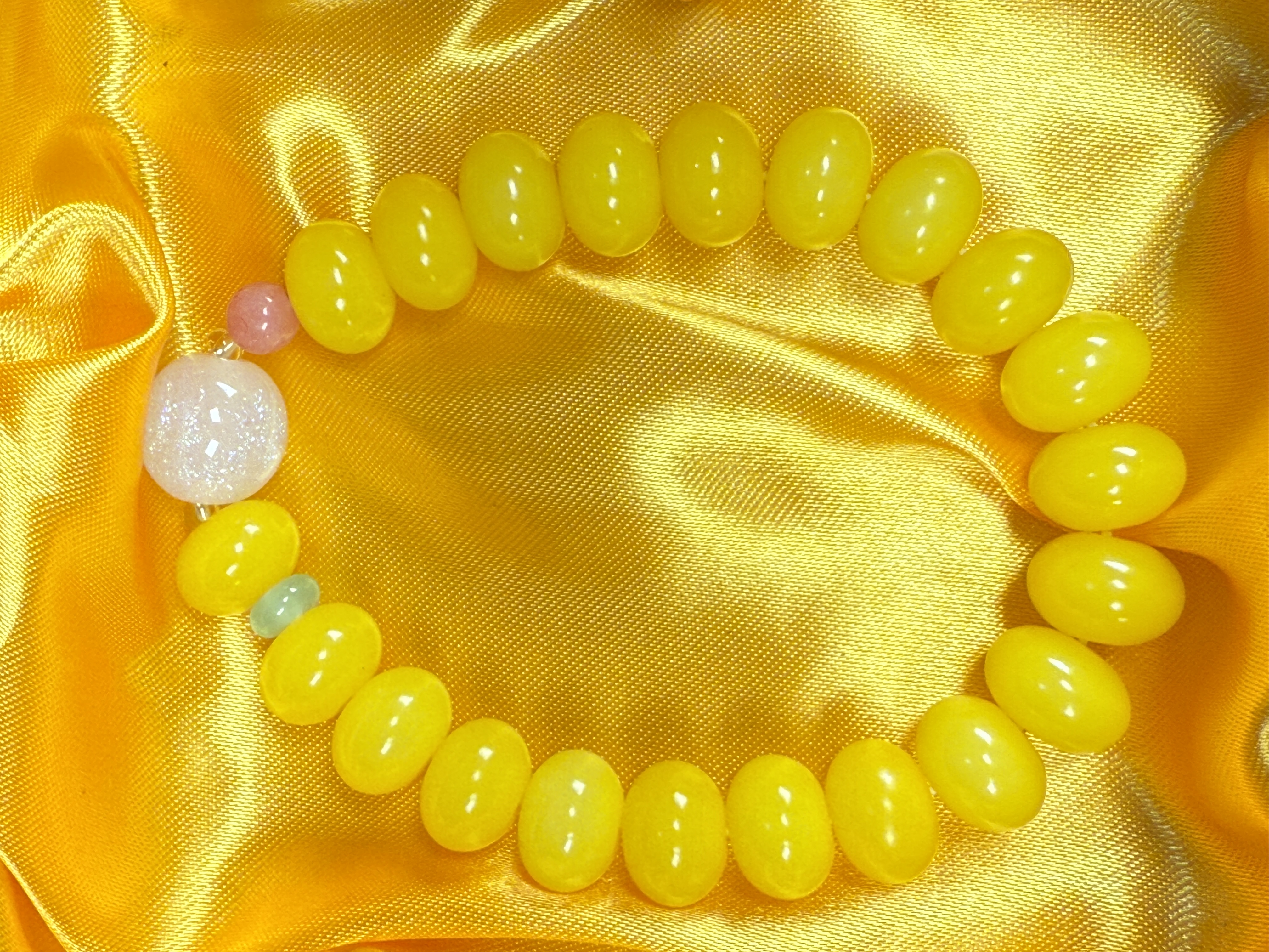 Y391-黄玉菩提手串3【无礼盒】