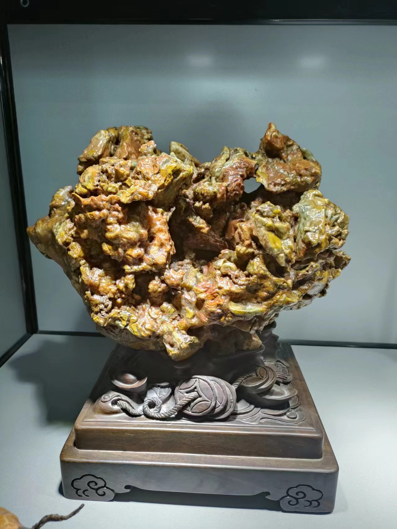 阿拉善奇石  戈壁石  手把件