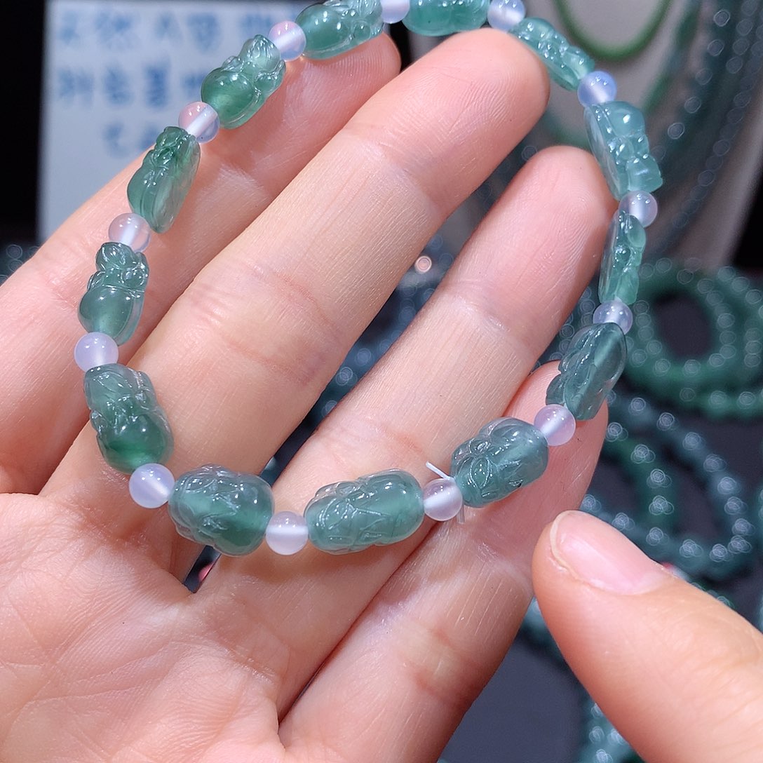 未镶嵌手串翡翠正品天然翡翠A货手串手链