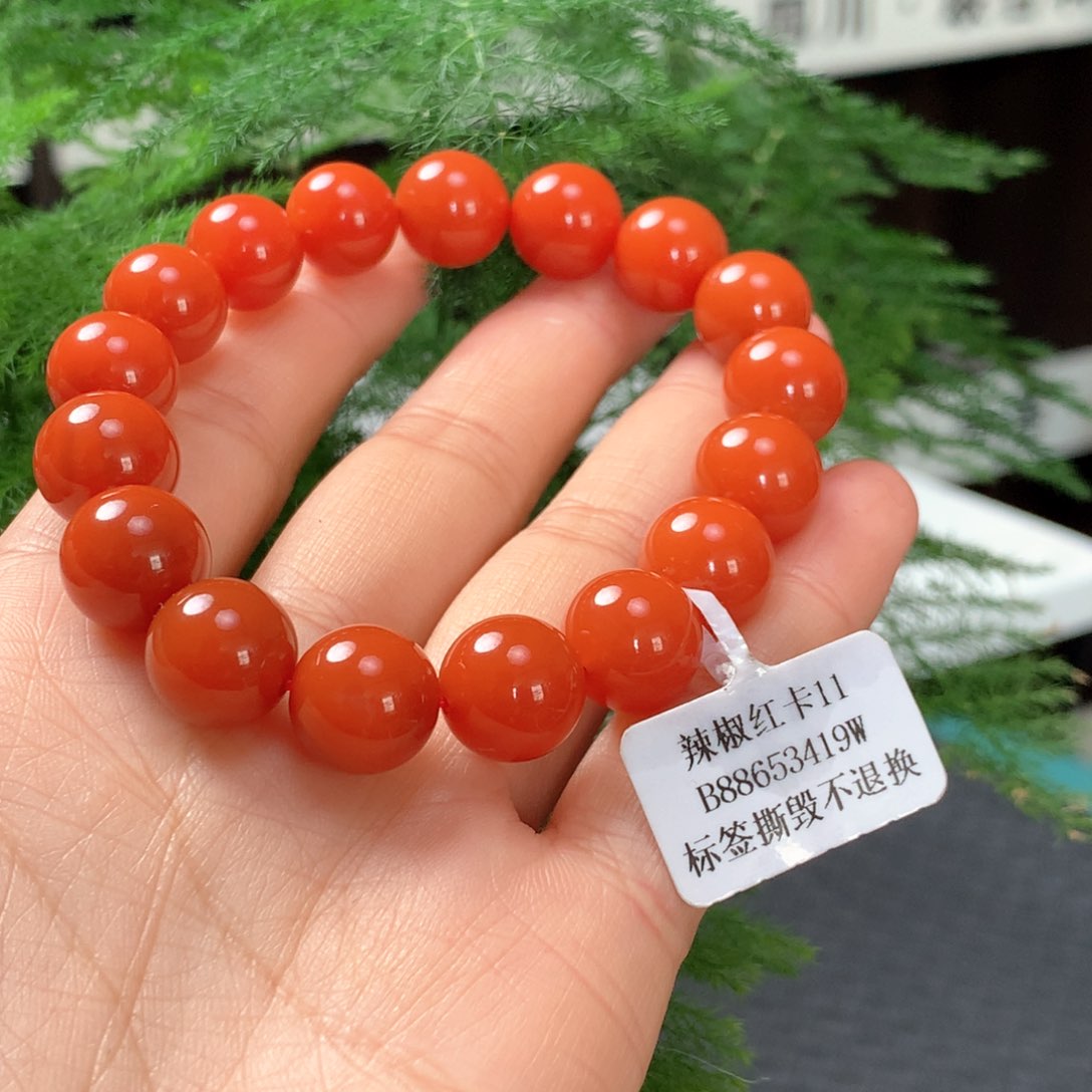 南红玛瑙手串未镶嵌王*琳尺寸11