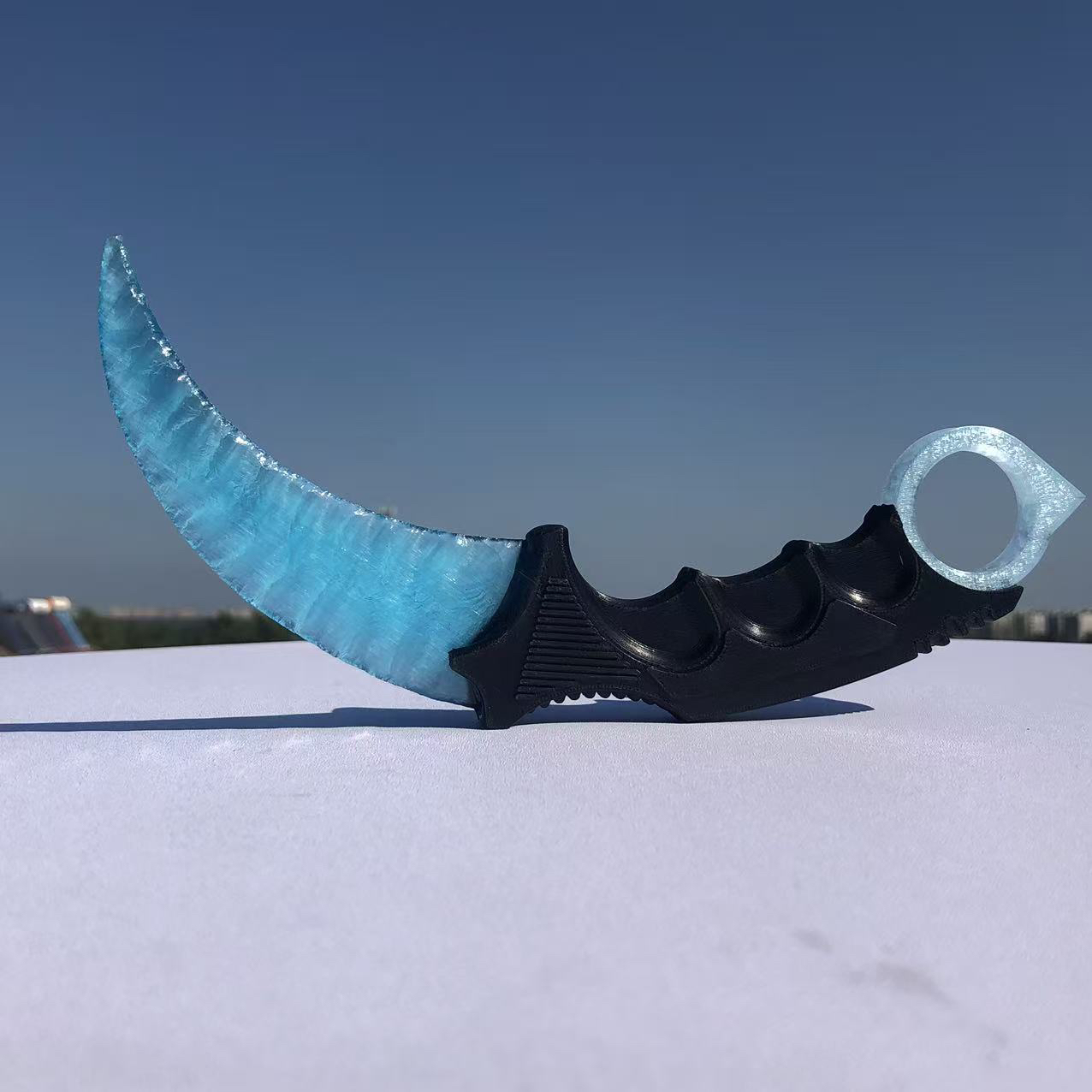 爪子刀金属玩具模型暗区突围游戏周边户外多功能折叠未开刃弯刀