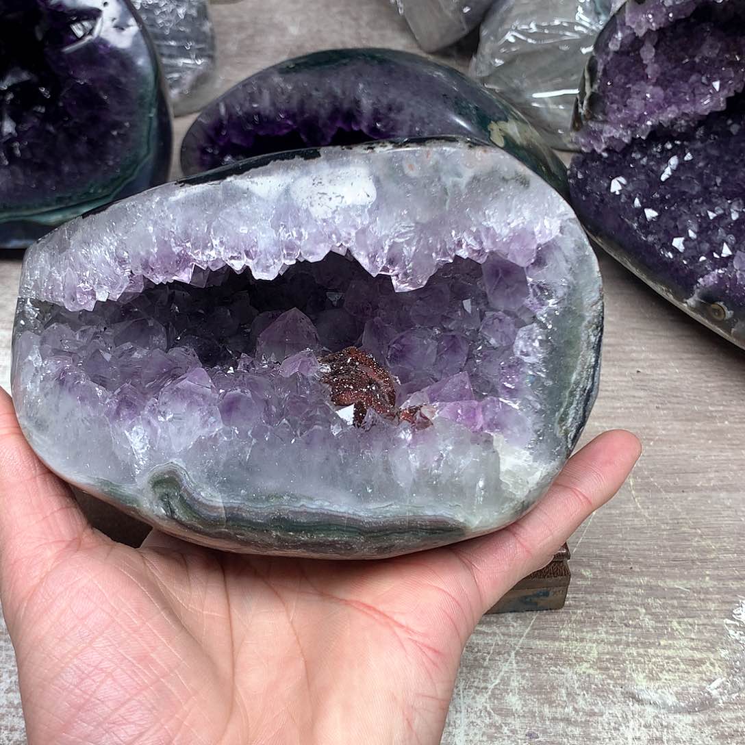 紫晶大型摆件（非配饰）9K金镶嵌觅*