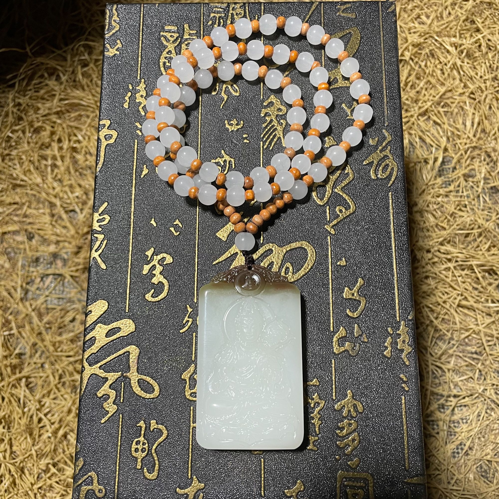 吊坠 时尚饰品  且莫白悟道观音牌