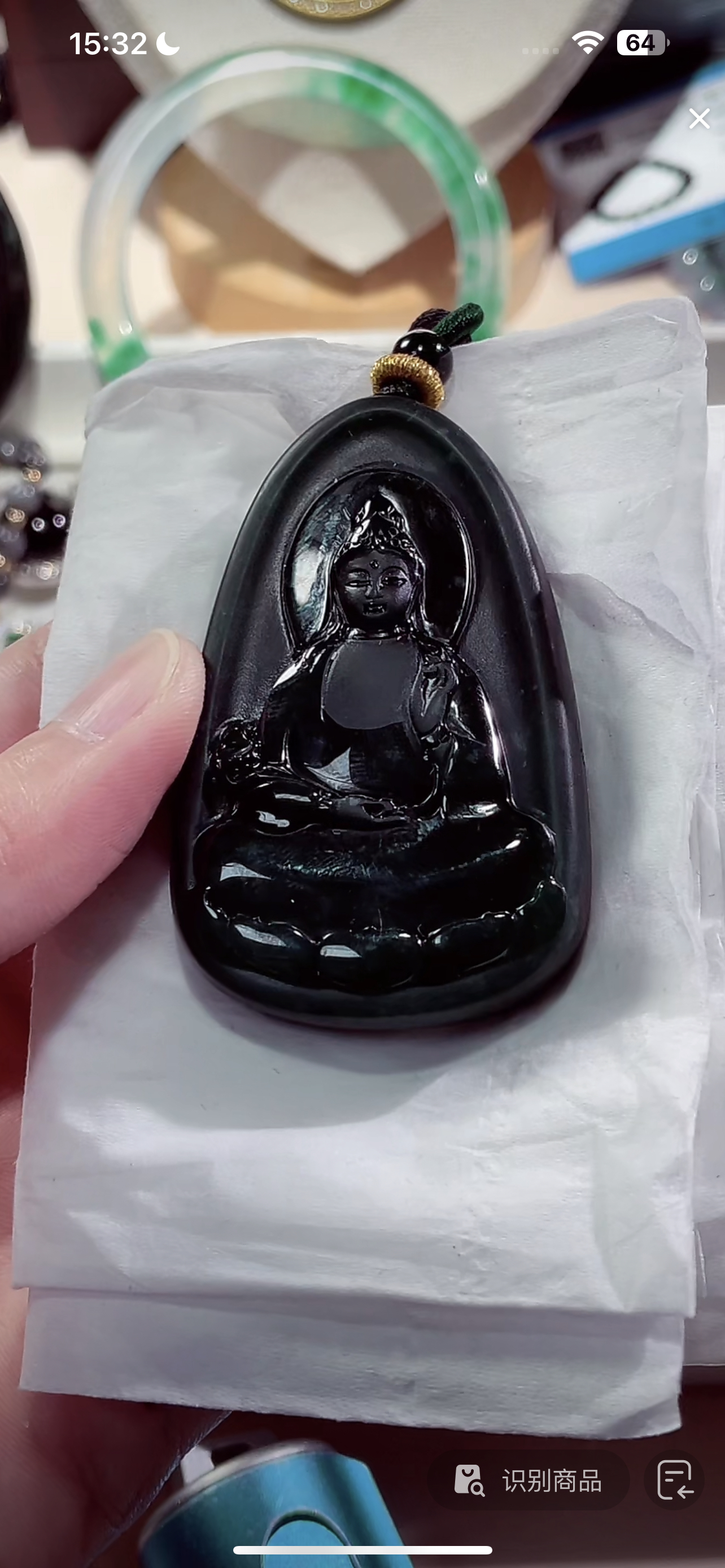 天然A货翡翠素衣