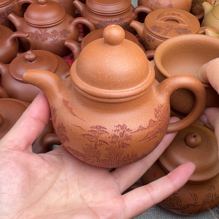 原矿黄降坡刻绘掇球精工半手230c c