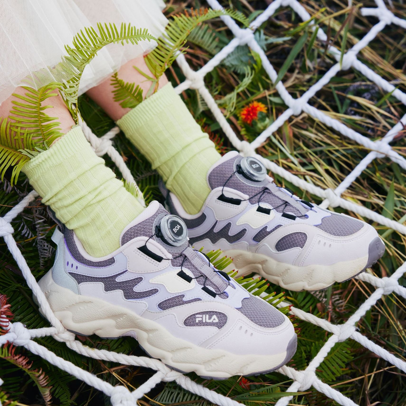 【斐乐儿童】2025年夏季中大童欧若风运动时尚老爹鞋跑鞋K15B511111