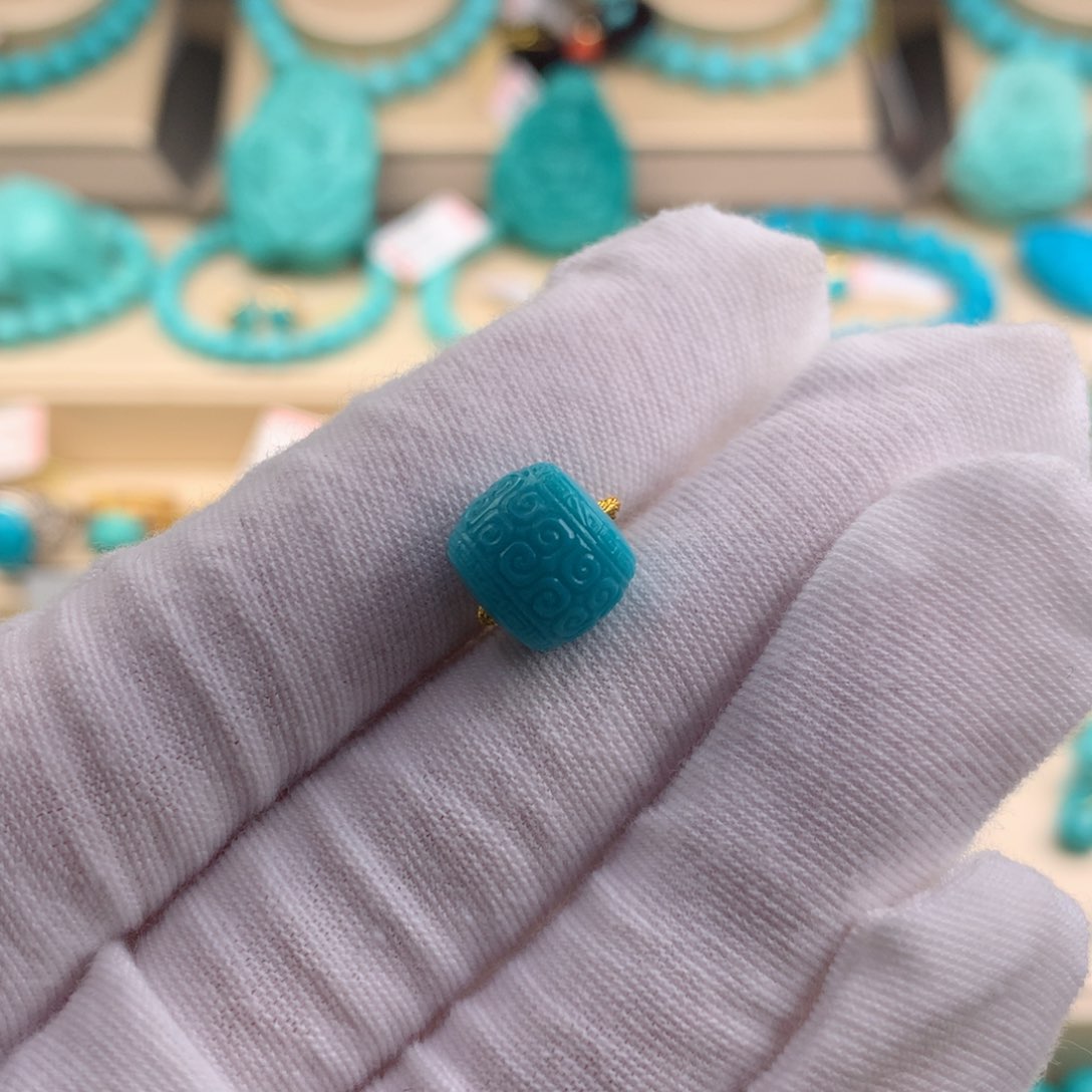 绿松石珠宝奇石未镶嵌10.5-9.3