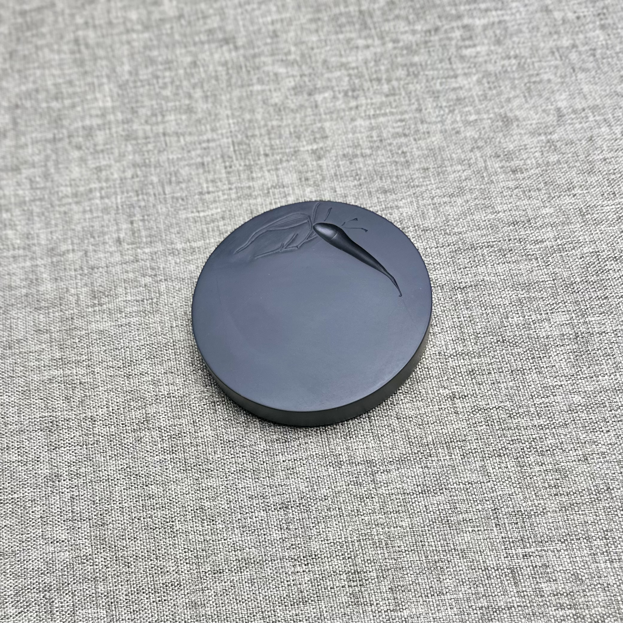 歙砚•金星坑黑龙尾•竹君7.5—1.3厘米砚台