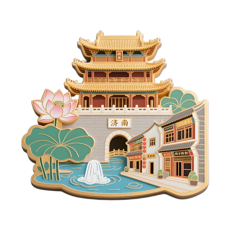 济南曲水亭街金属冰箱贴磁贴旅游景点纪念品伴手礼送朋友文创礼物