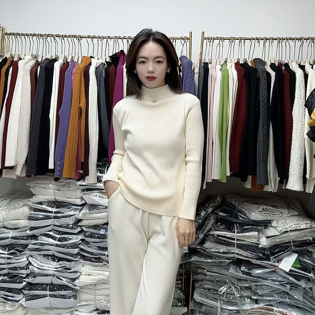 9378 品质设计感简约百搭软糯亲肤毛衣打底衫