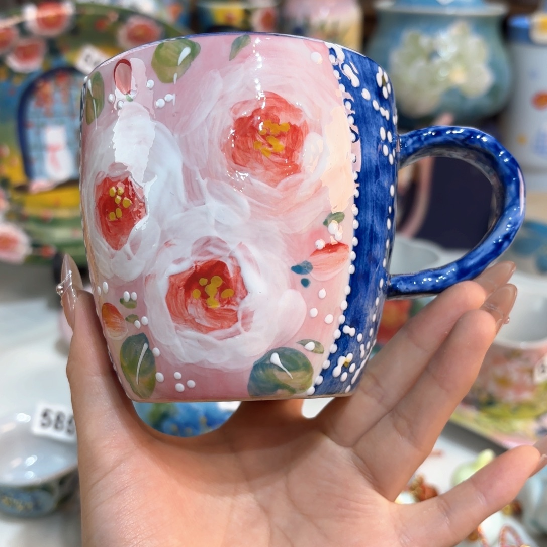 景德镇手绘高温釉下彩陶瓷茶具