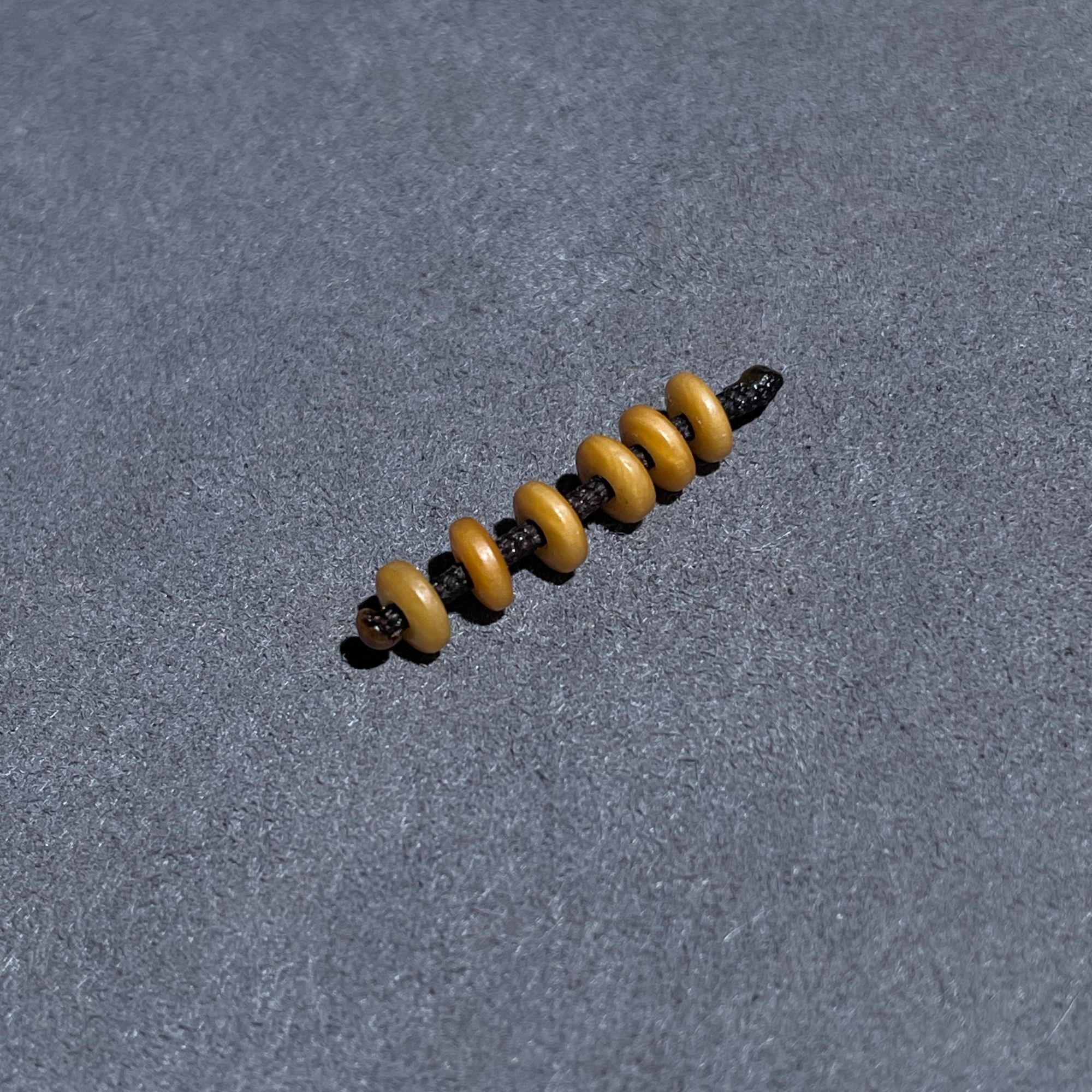 《5-6》象牙果菩提隔片飞碟配珠配饰diy隔珠小元素文玩配饰黄色陈料