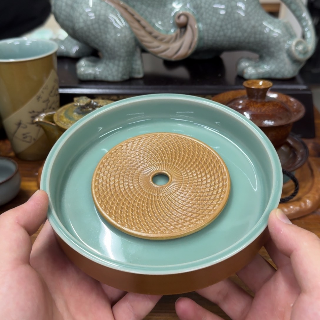 龙泉青瓷茶具微瑕9690