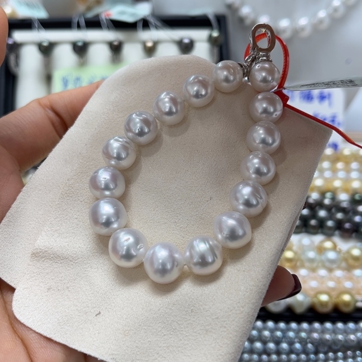 海水珍珠手链银S925镶嵌