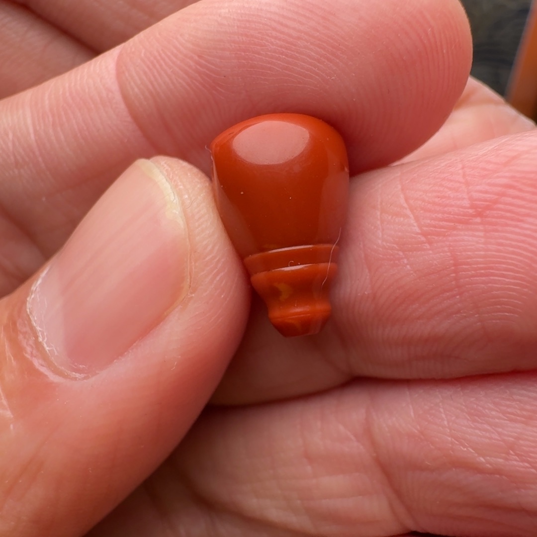 琥珀裸石未镶嵌三通对孔 9➕