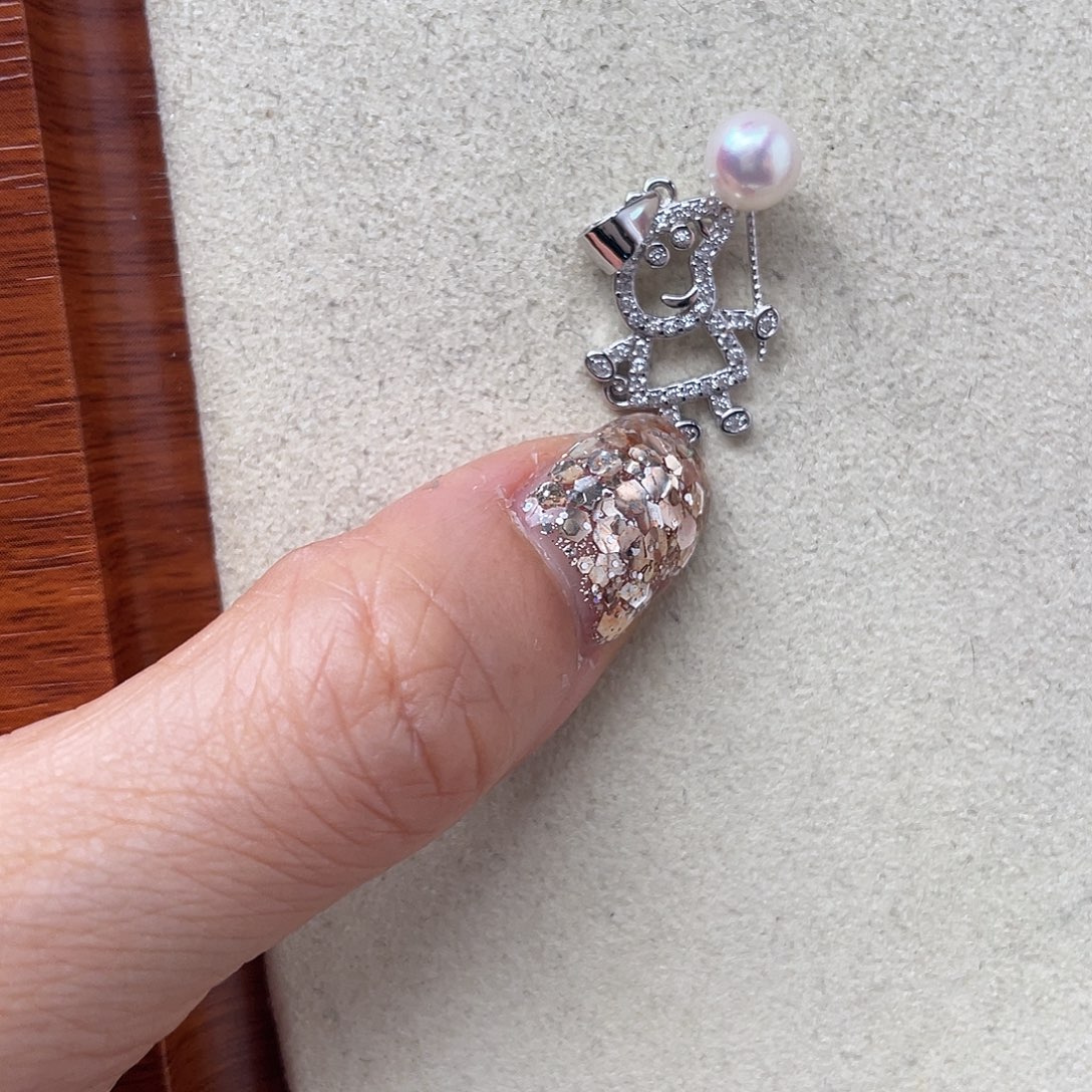 海水珍珠吊坠(不含链)银S925镶嵌
