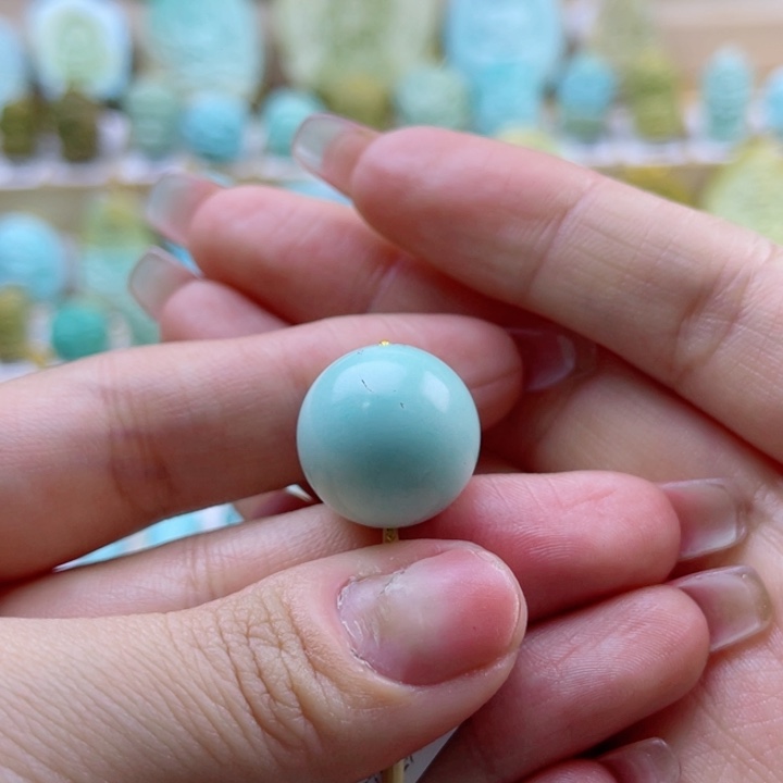 绿松石未镶嵌珠宝奇石17mm