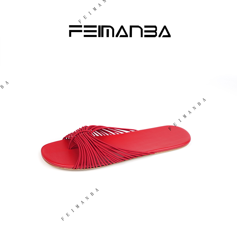 FEIMANBA 简约细带平底凉拖女
