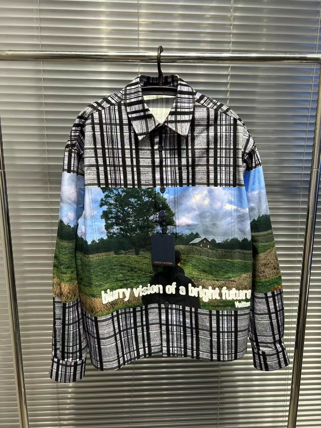未使用 LouisVuitton/路易威登 风景画相片衬衫外套Os s码