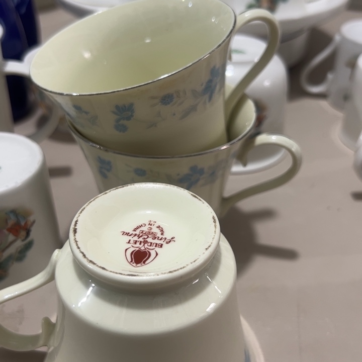 瓷片陶瓷制品春蕾马蹄杯3个