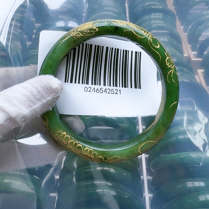 和田玉（碧玉）手镯未镶嵌65