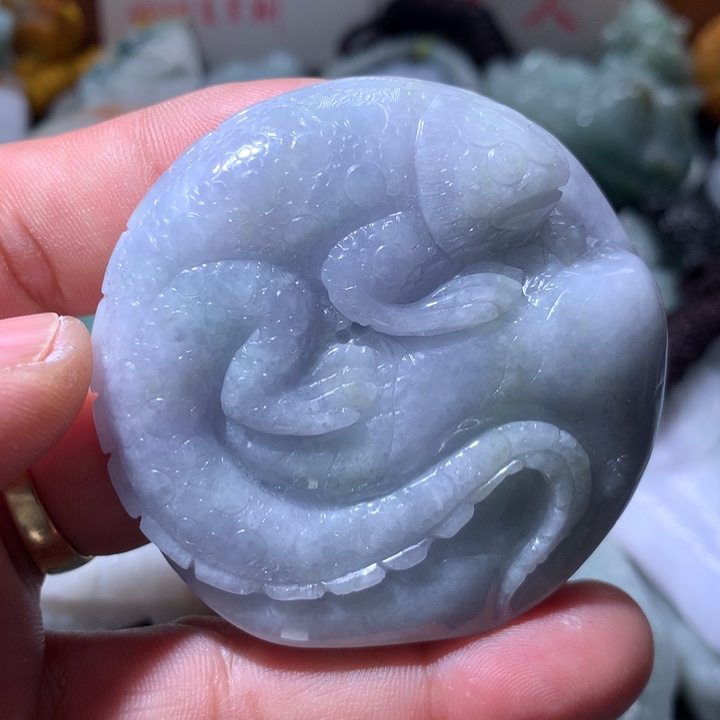 翡翠未镶嵌颈饰保真天然a货翡翠