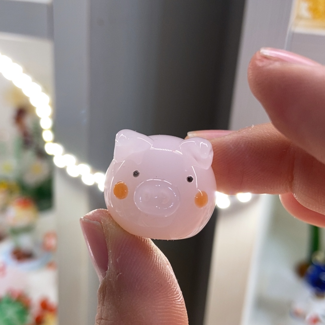 琉璃手工艺品猪猪摆件