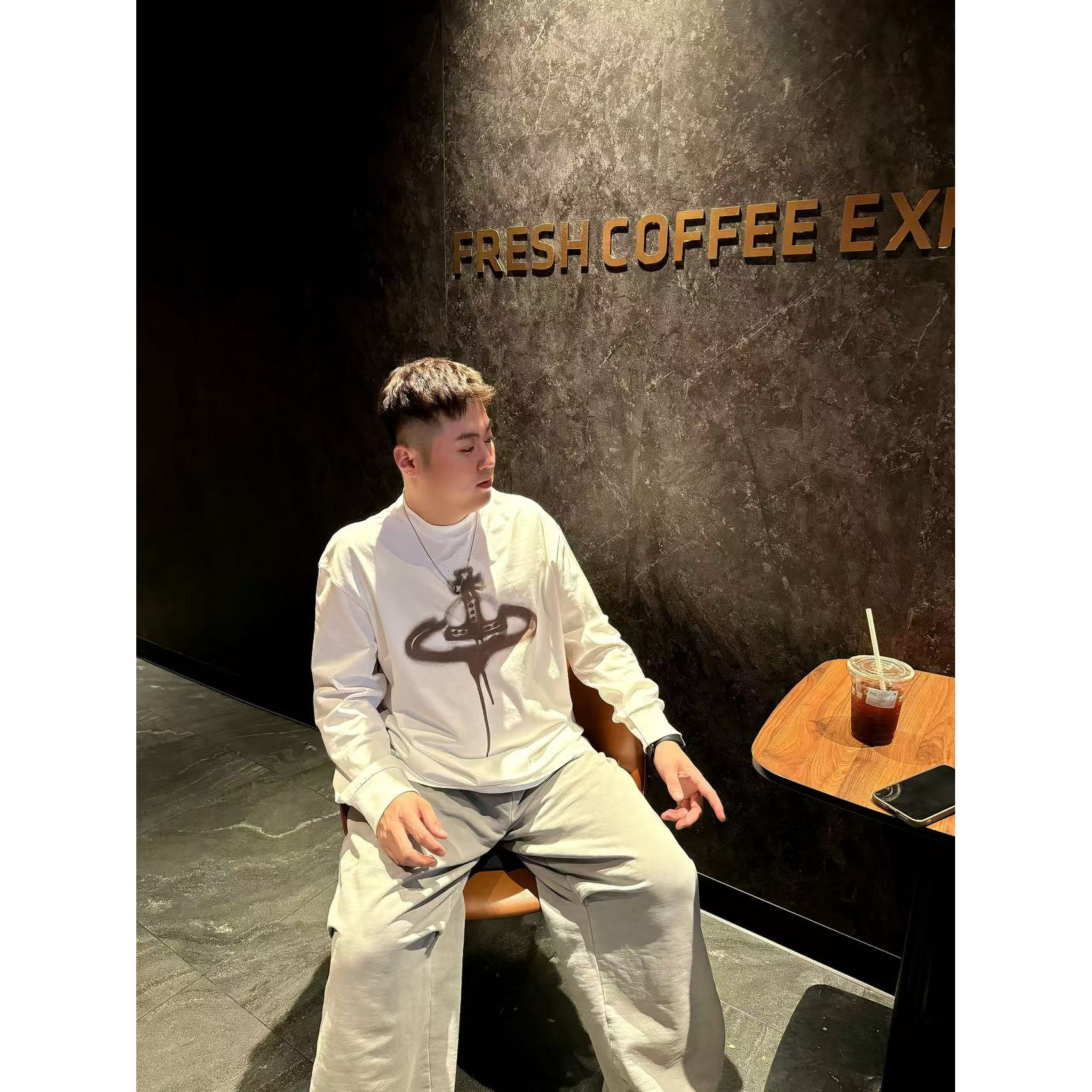 【GUANSHU】98817秋冬新款时尚百搭无性别穿搭380克重磅海王星长袖