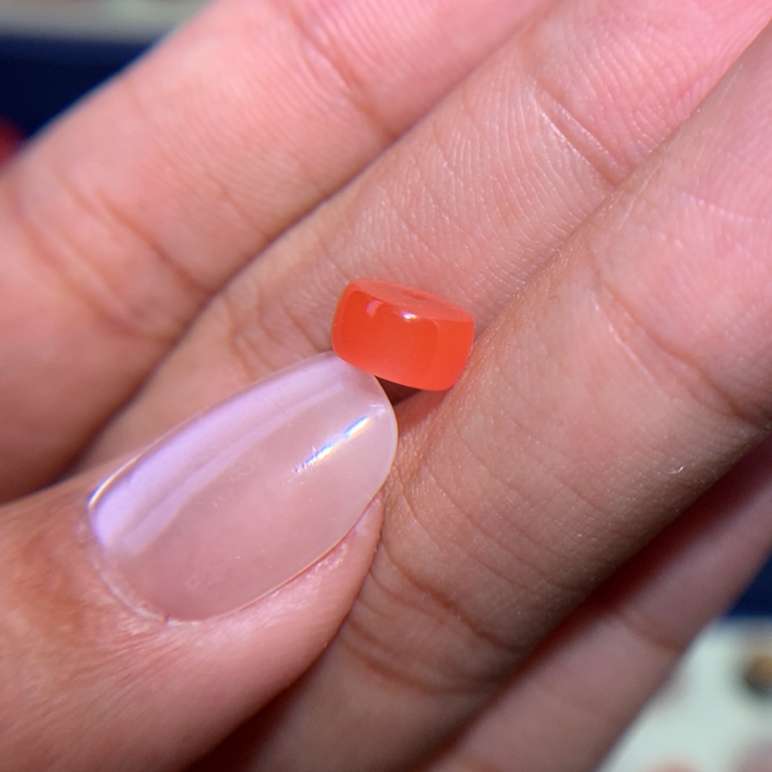 南红玛瑙药片隔珠8×4.6未镶嵌