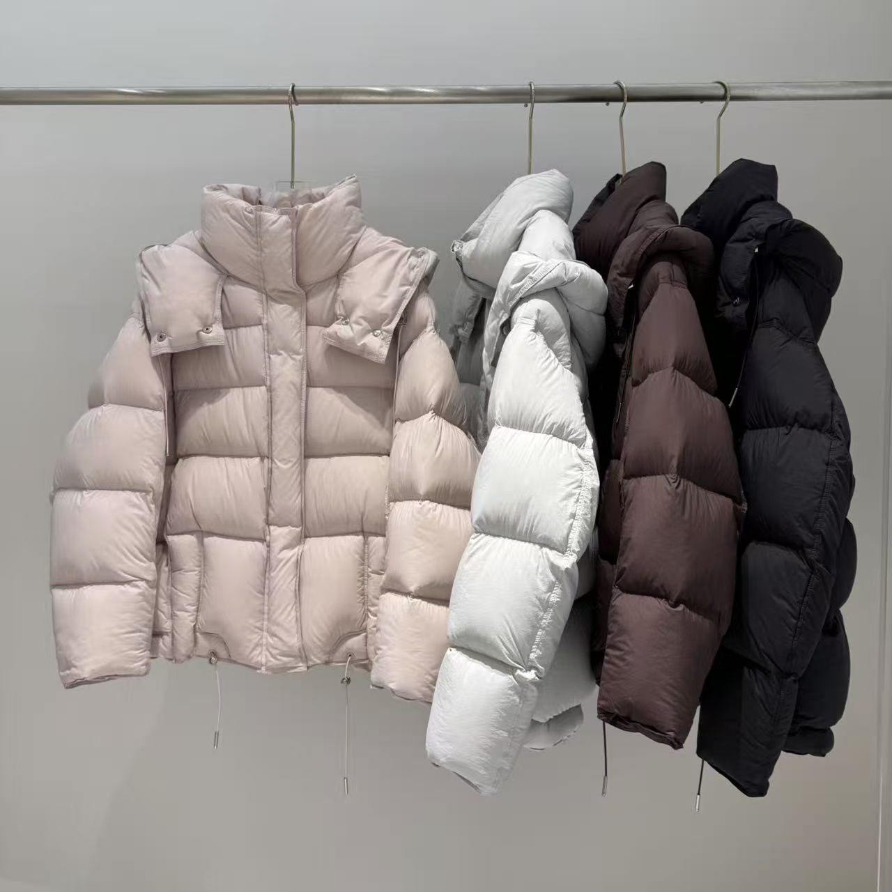 Da Fang原创设计款【柔色暖蓬】短款立领加厚羽绒服26019