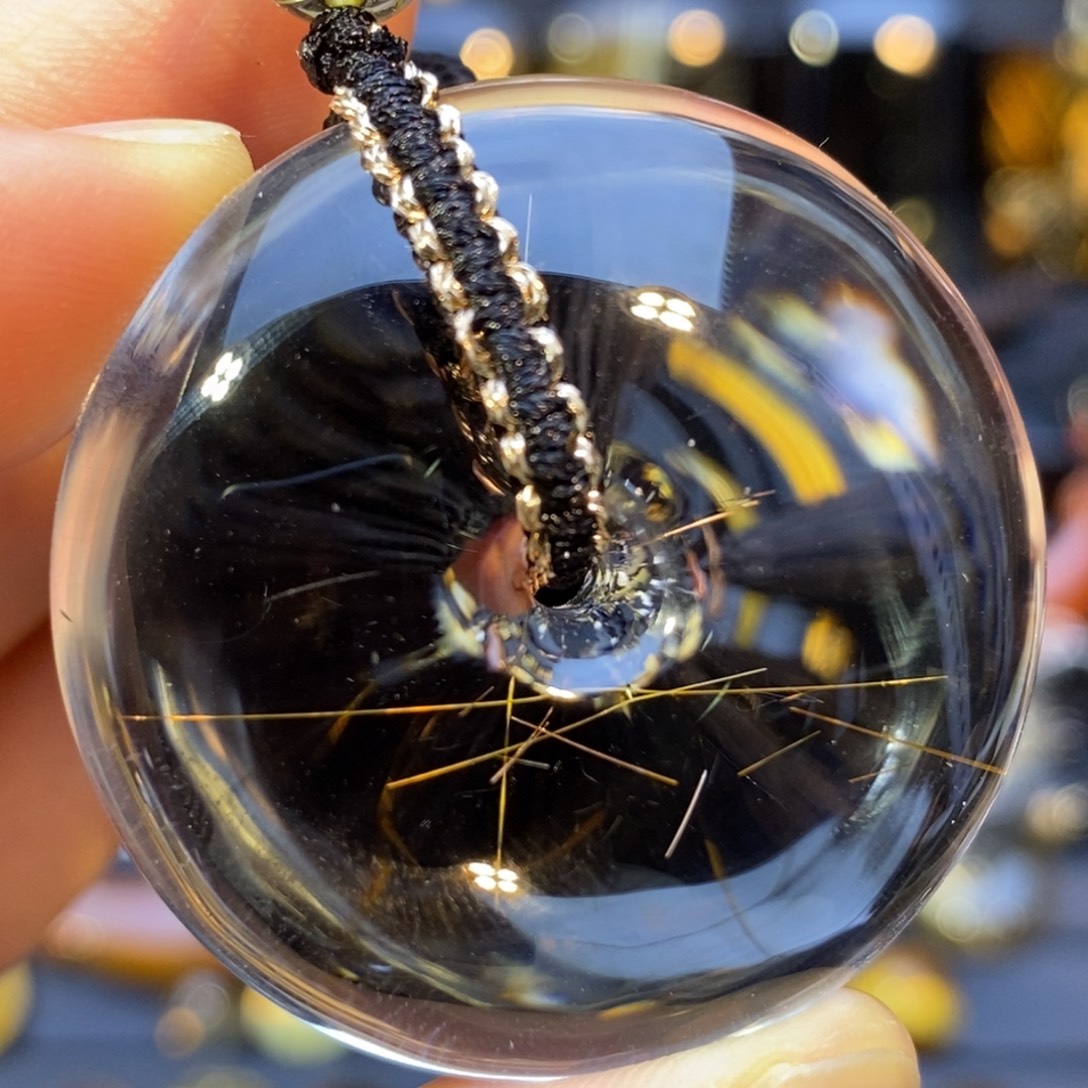 未镶嵌颈饰水晶大号平安扣 发晶