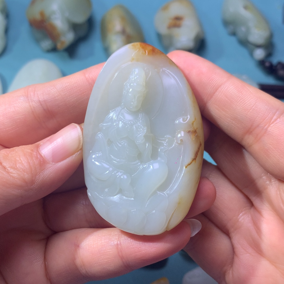 和田玉挂件未镶嵌M*H