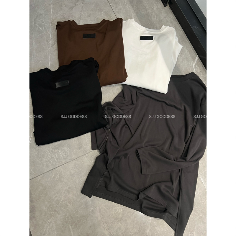 【娇娇私服定制】秋冬新款休闲长袖开叉打底衫上衣（衣长70）100304#