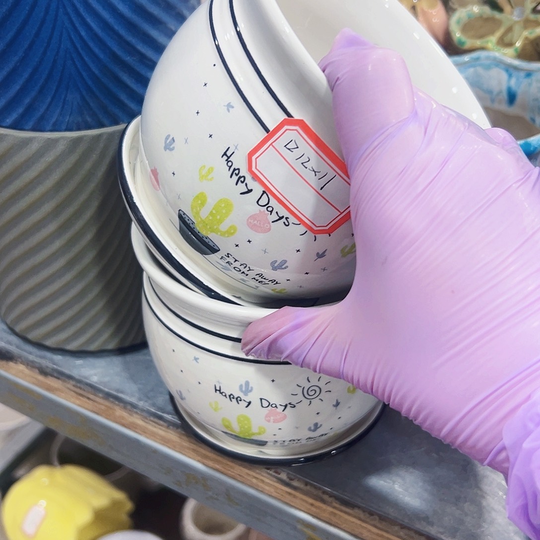 有孔外贸尾单陶瓷花盆凑单10米包邮十二个