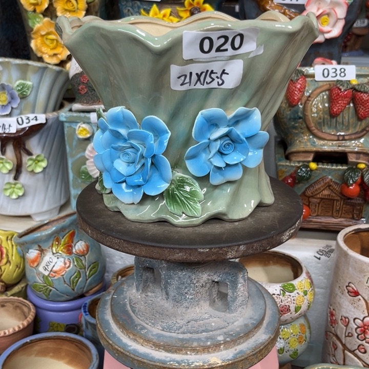 紫砂花盆粗陶材质多肉花盆