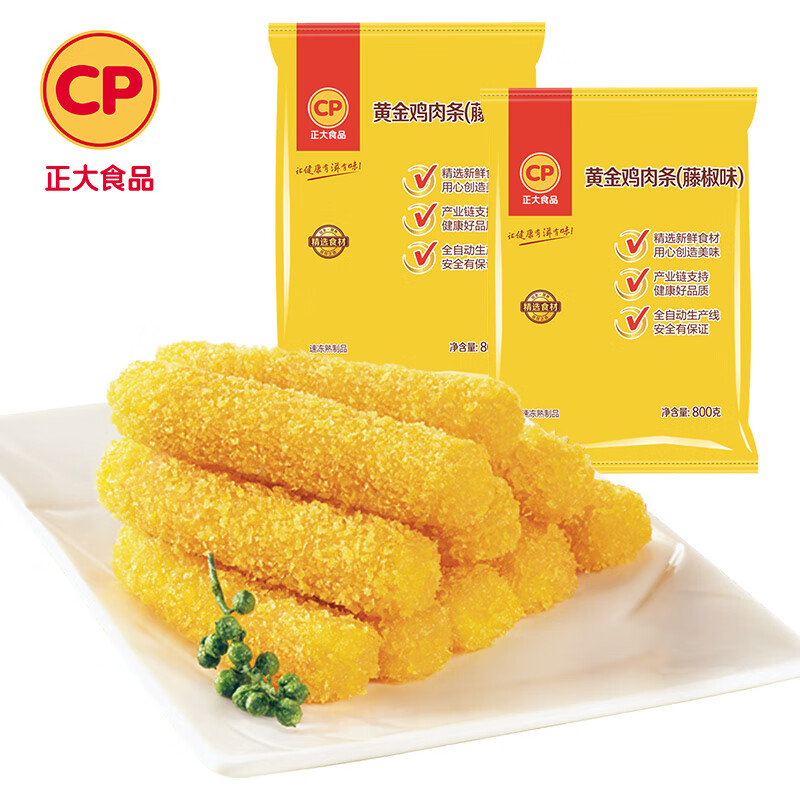 正大正大藤椒味黄金鸡肉条800g
